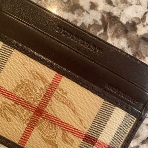 Burberry Vintage Check Brown Leather Card Case (Limited Edition)